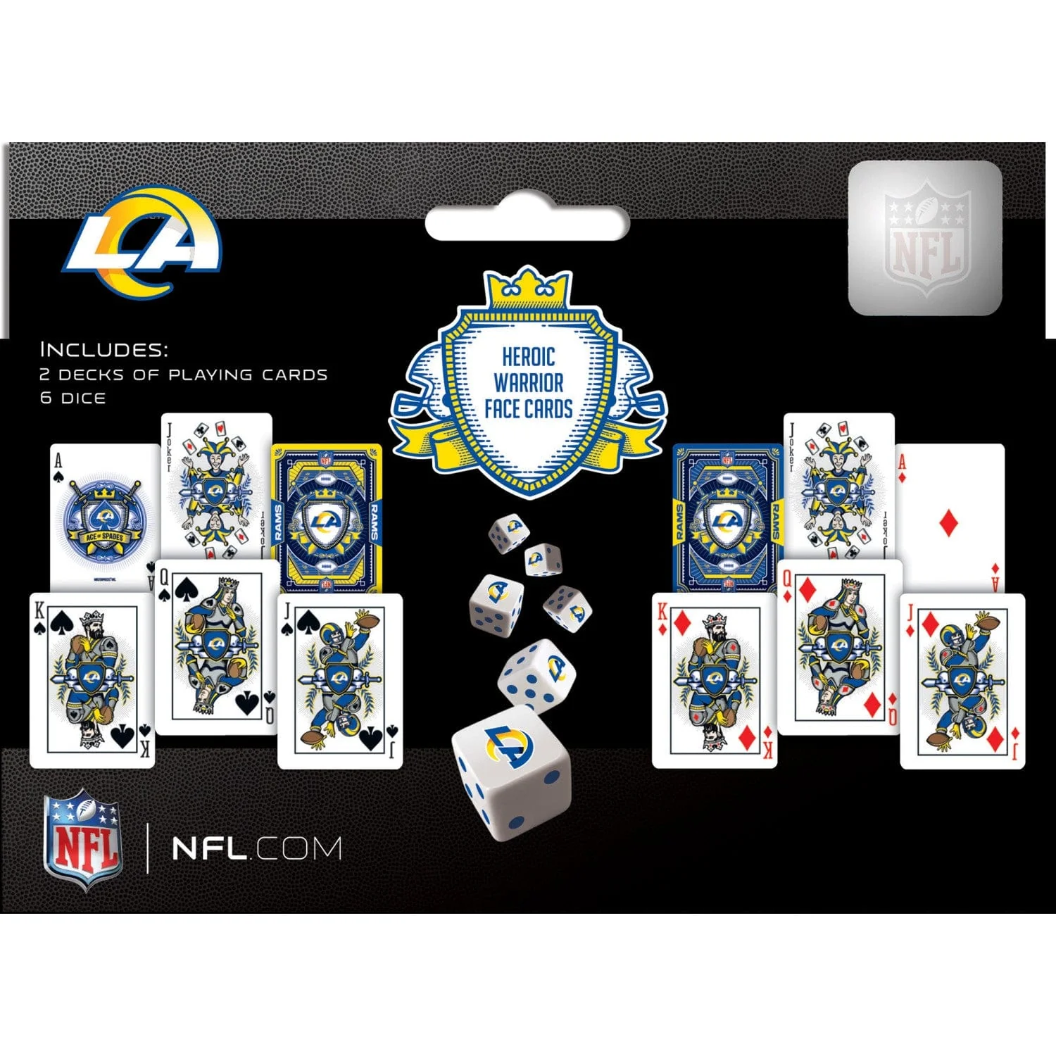 Los Angeles Rams - 2-Pack Playing Cards & Dice Set - Image 3