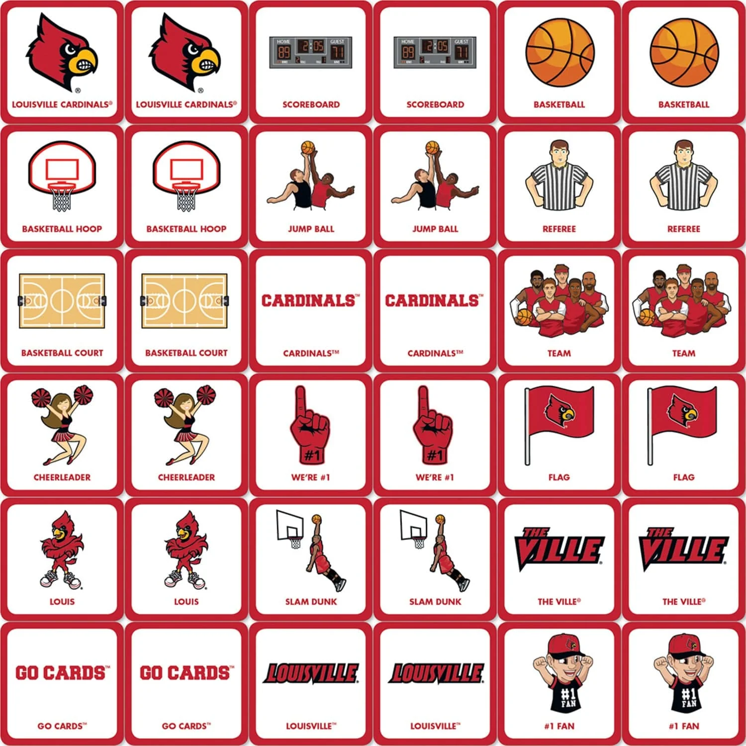 Louisville Cardinals Matching Game - Image 2