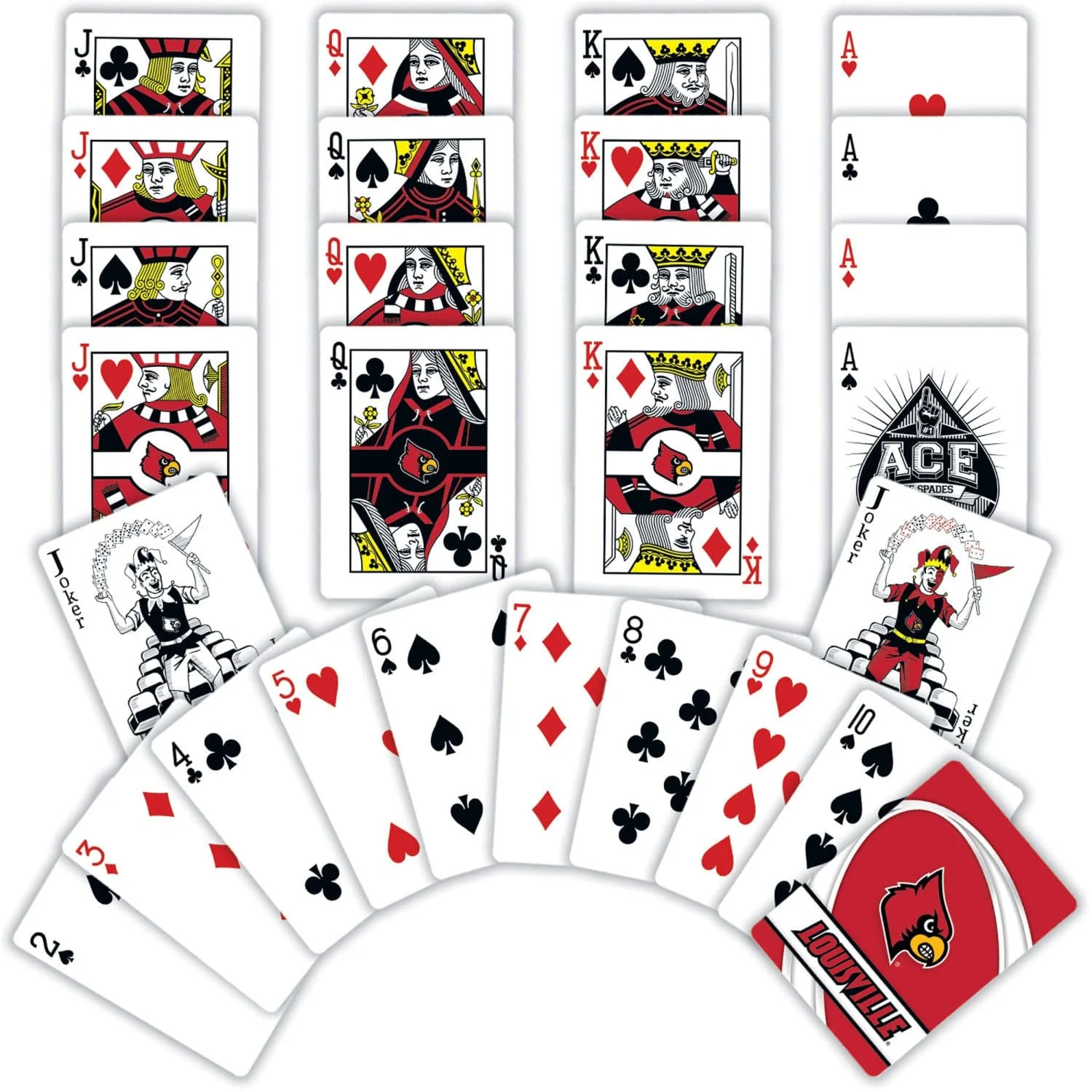Louisville Cardinals Playing Cards - 54 Card Deck - Image 2