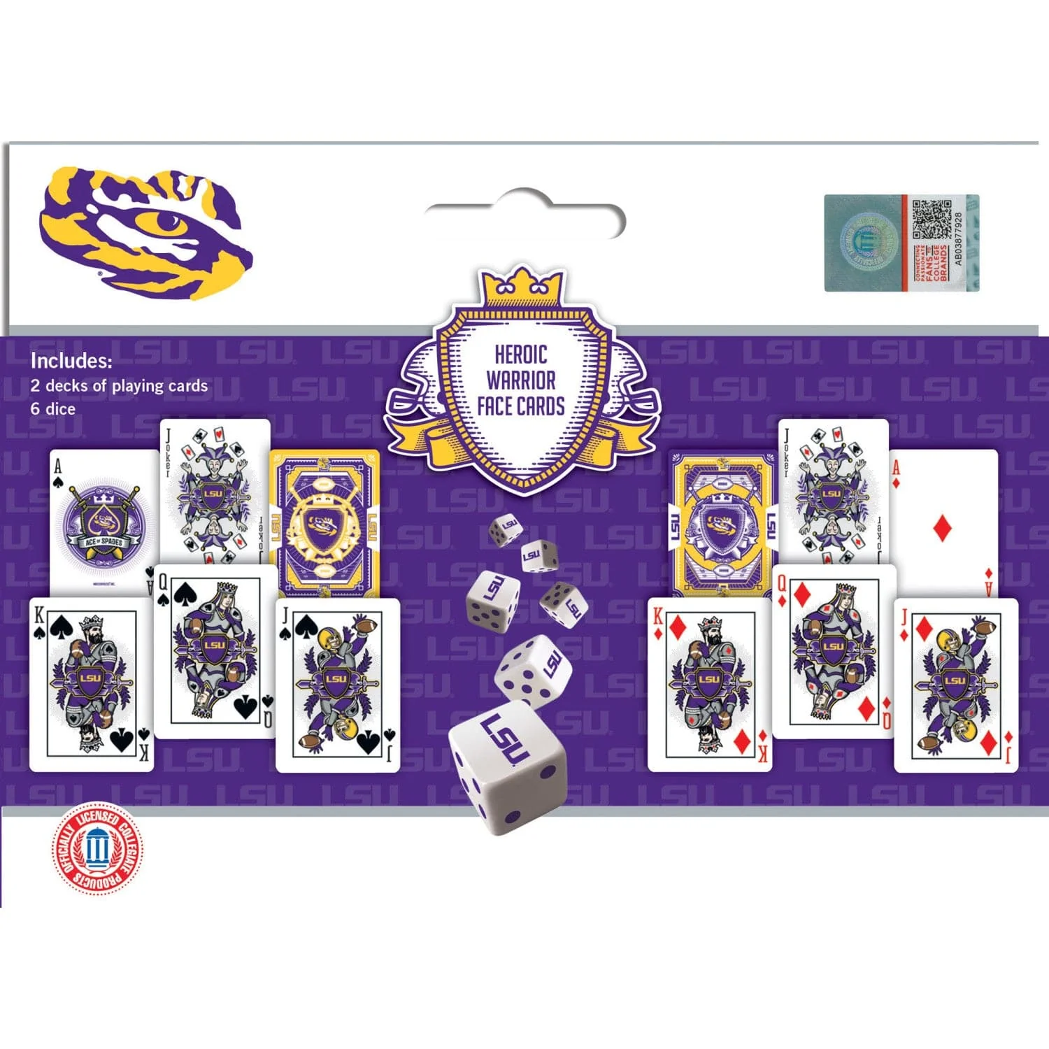 LSU Tigers - 2-Pack Playing Cards & Dice Set - Image 3