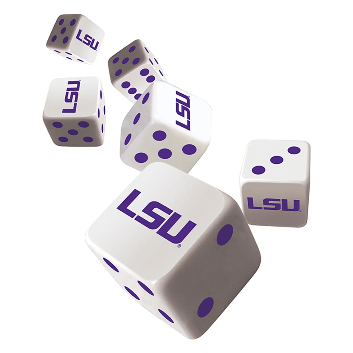 LSU Tigers Dice Set - 16mm - Image 2