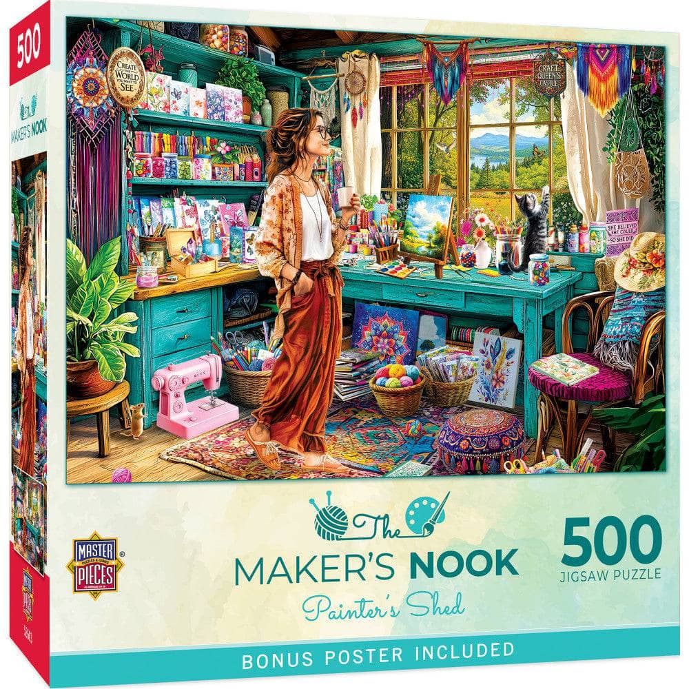 Maker's Nook - Painter's Shed 500 Piece Jigsaw Puzzle