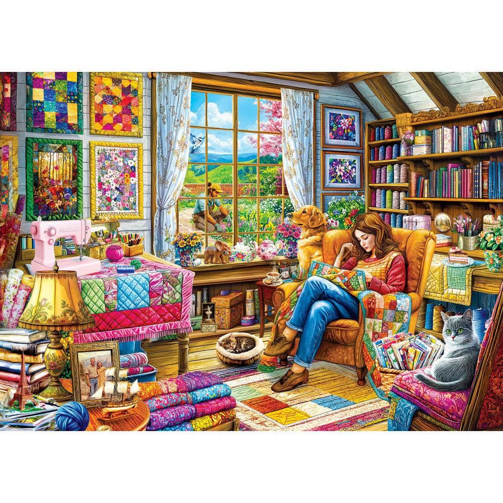 Maker's Nook - Quilts & Cucumbers 500 Piece Jigsaw Puzzle - Image 2