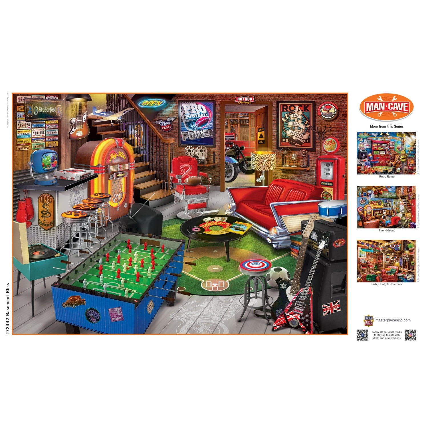 Man Cave - Basement Bliss 1000 Piece Jigsaw Puzzle - Image 4