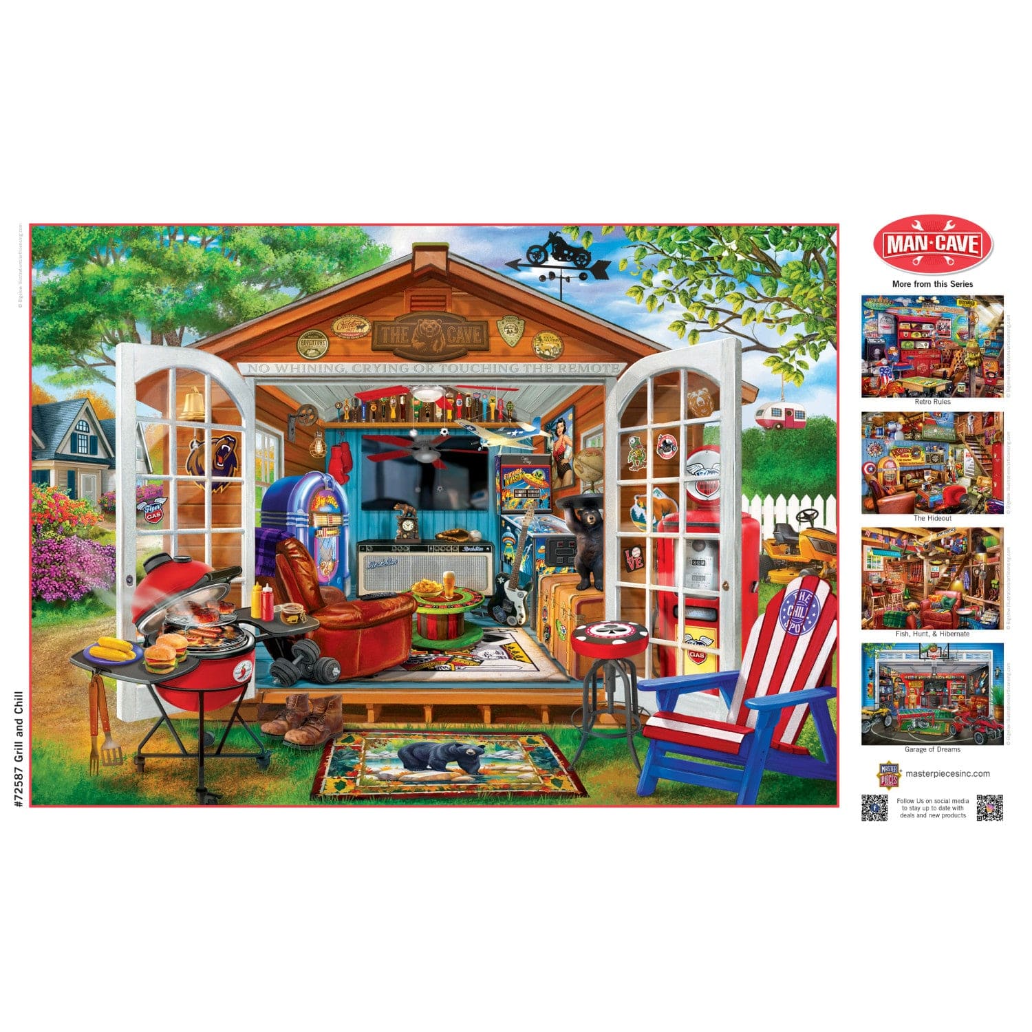 Man Cave - Grill and Chill 1000 Piece Jigsaw Puzzle - Image 4