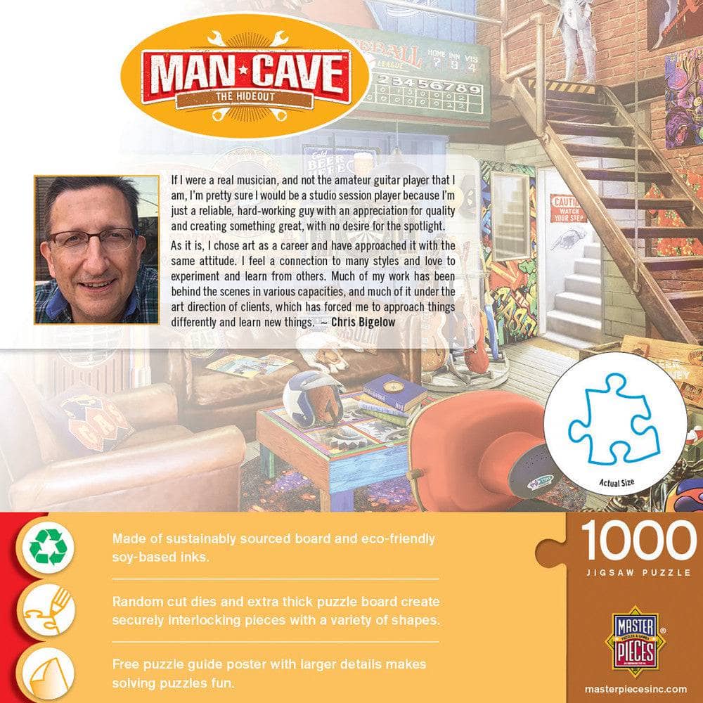 Man Cave - The Hideout 1000 Piece Jigsaw Puzzle - Image 3