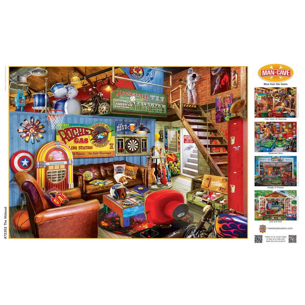 Man Cave - The Hideout 1000 Piece Jigsaw Puzzle - Image 4