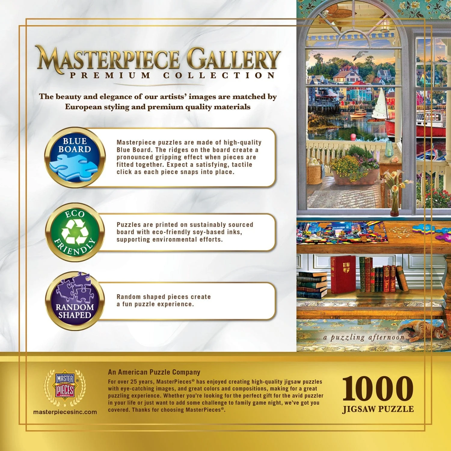 Masterpiece Gallery - A Puzzling Afternoon 1000 Piece Jigsaw Puzzle - Image 3