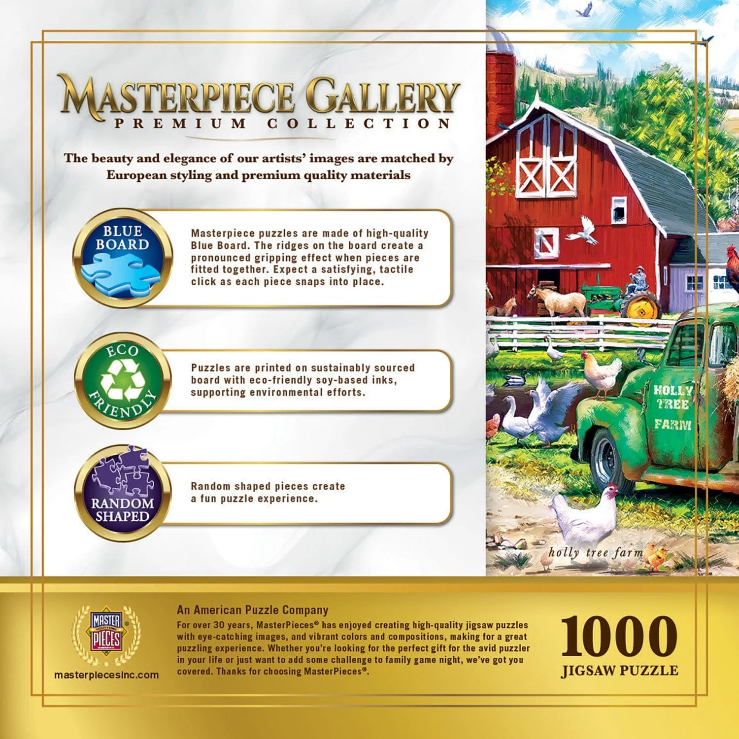 Masterpiece Gallery - Holly Tree Farm 1000 Piece Jigsaw Puzzle - Image 3