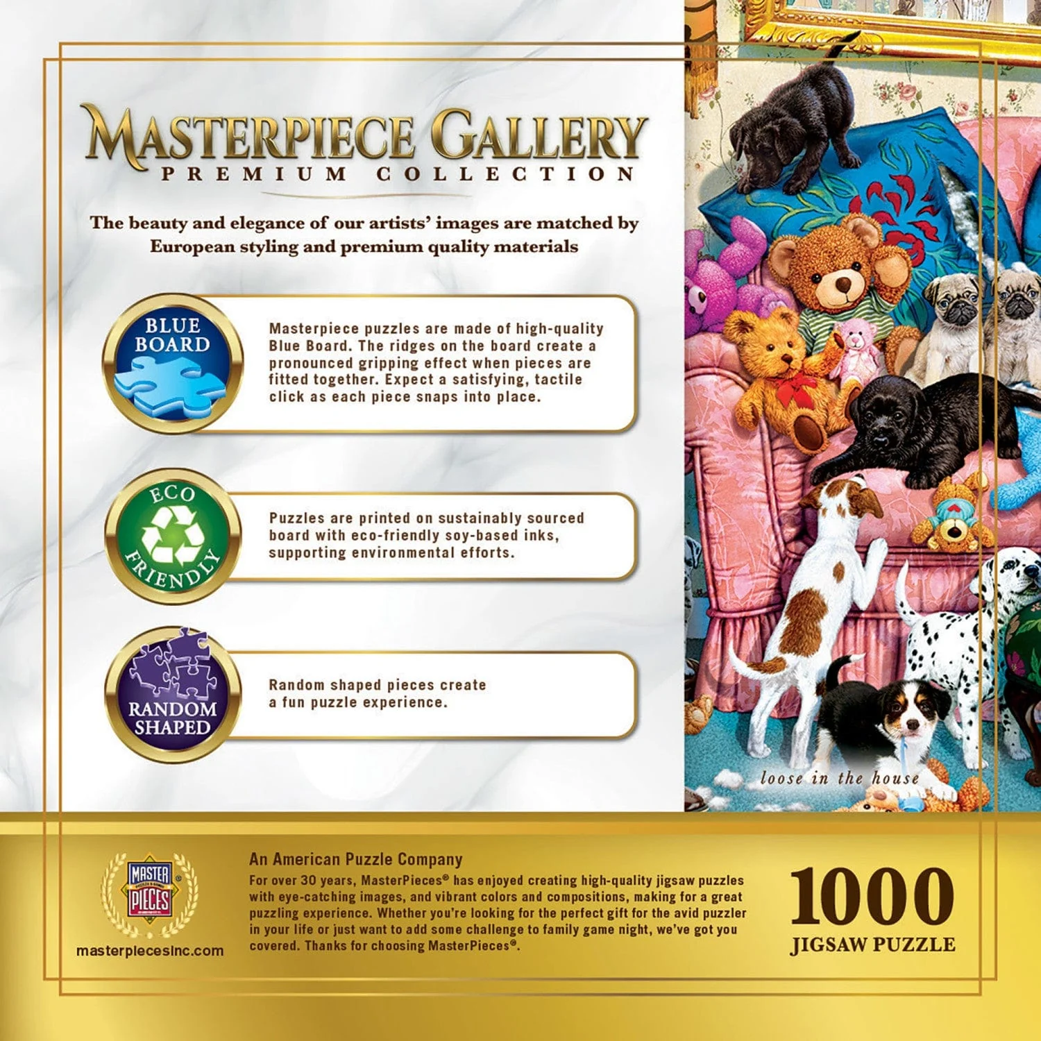 Masterpiece Gallery - Loose in the House 1000 Piece Jigsaw Puzzle - Image 3