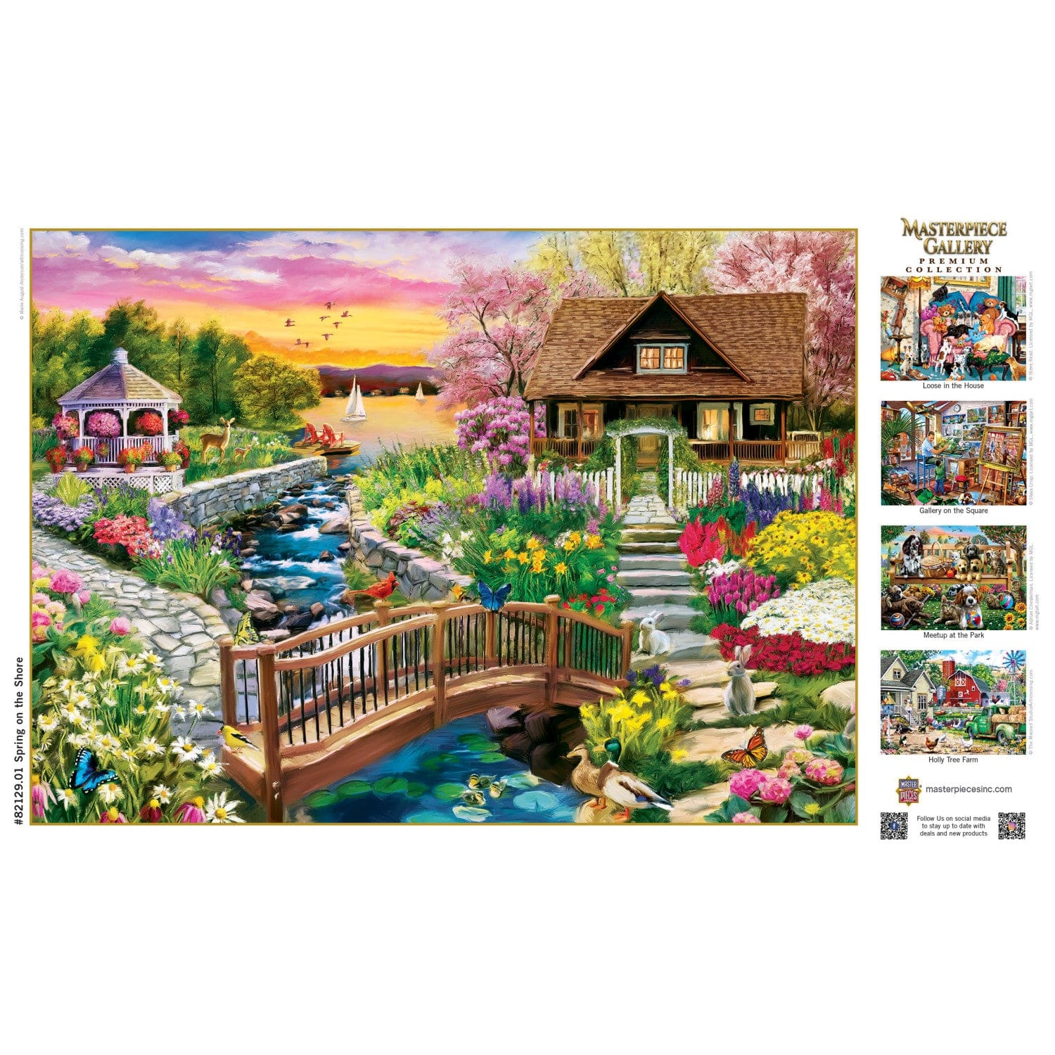 Masterpiece Gallery - Spring on the Shore 1000 Piece Jigsaw Puzzle - Image 4