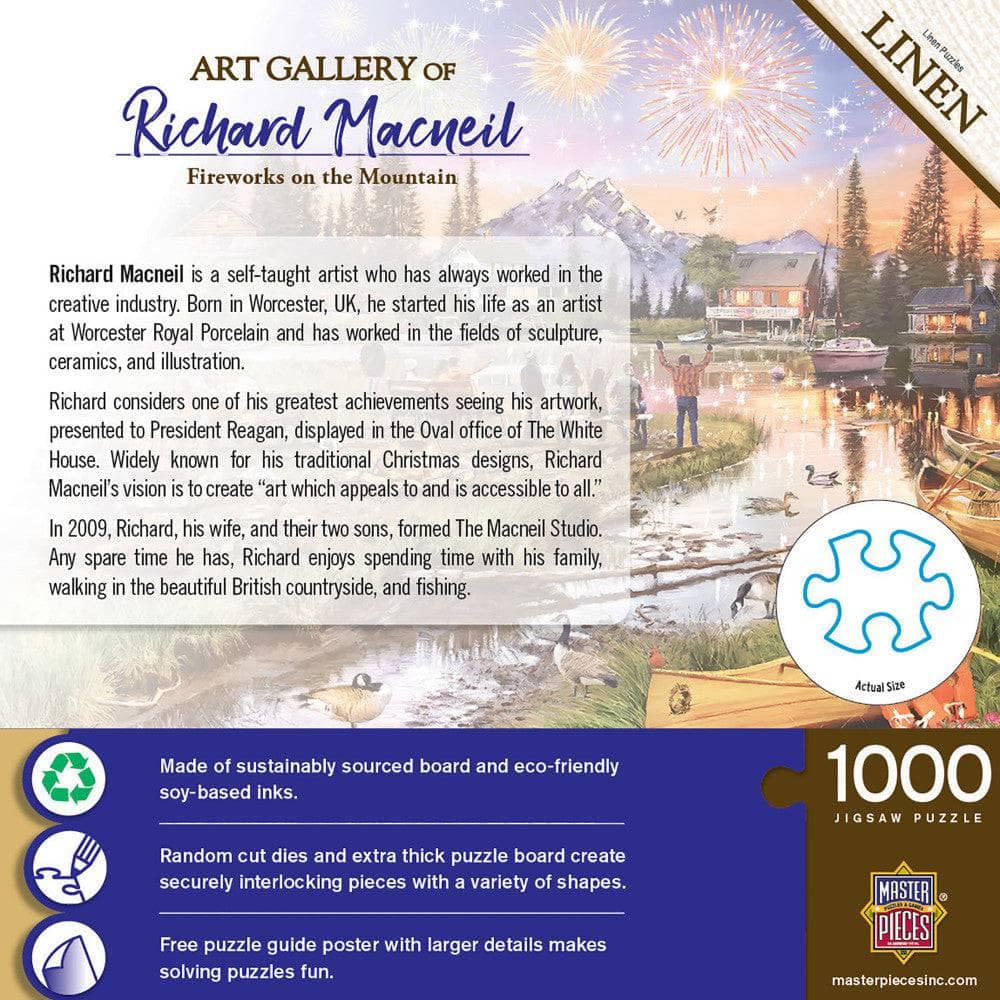 Art Gallery - Fireworks on the Mountain 1000 Piece Jigsaw Puzzle - Image 3