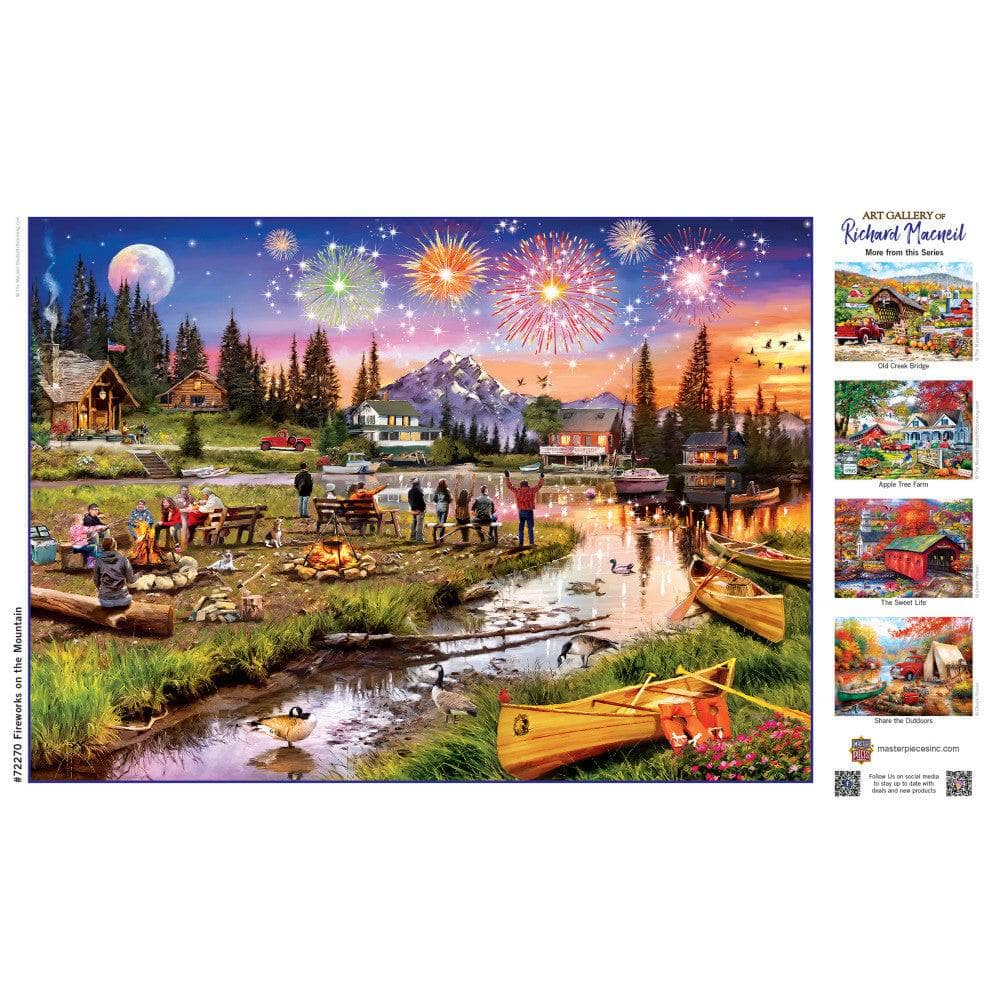 Art Gallery - Fireworks on the Mountain 1000 Piece Jigsaw Puzzle - Image 4