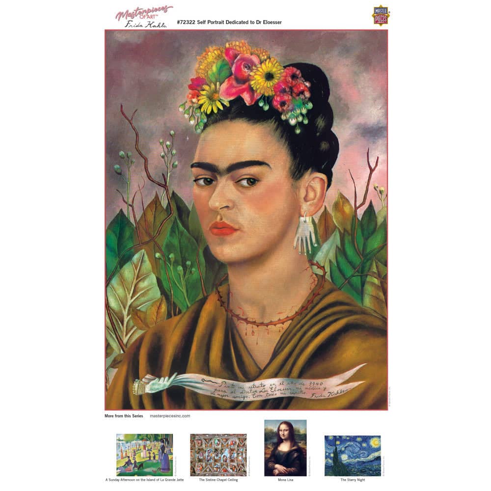 MasterPieces of Art - Frida Kahlo Self Portrait 1000 Piece Jigsaw Puzzle - Image 4