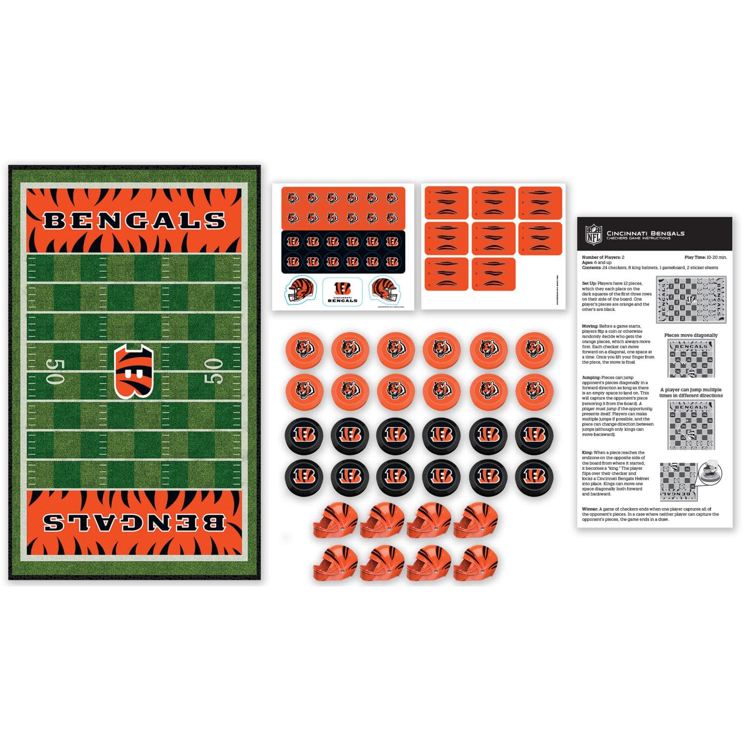 Cincinnati Bengals Checkers Board Game - Image 2
