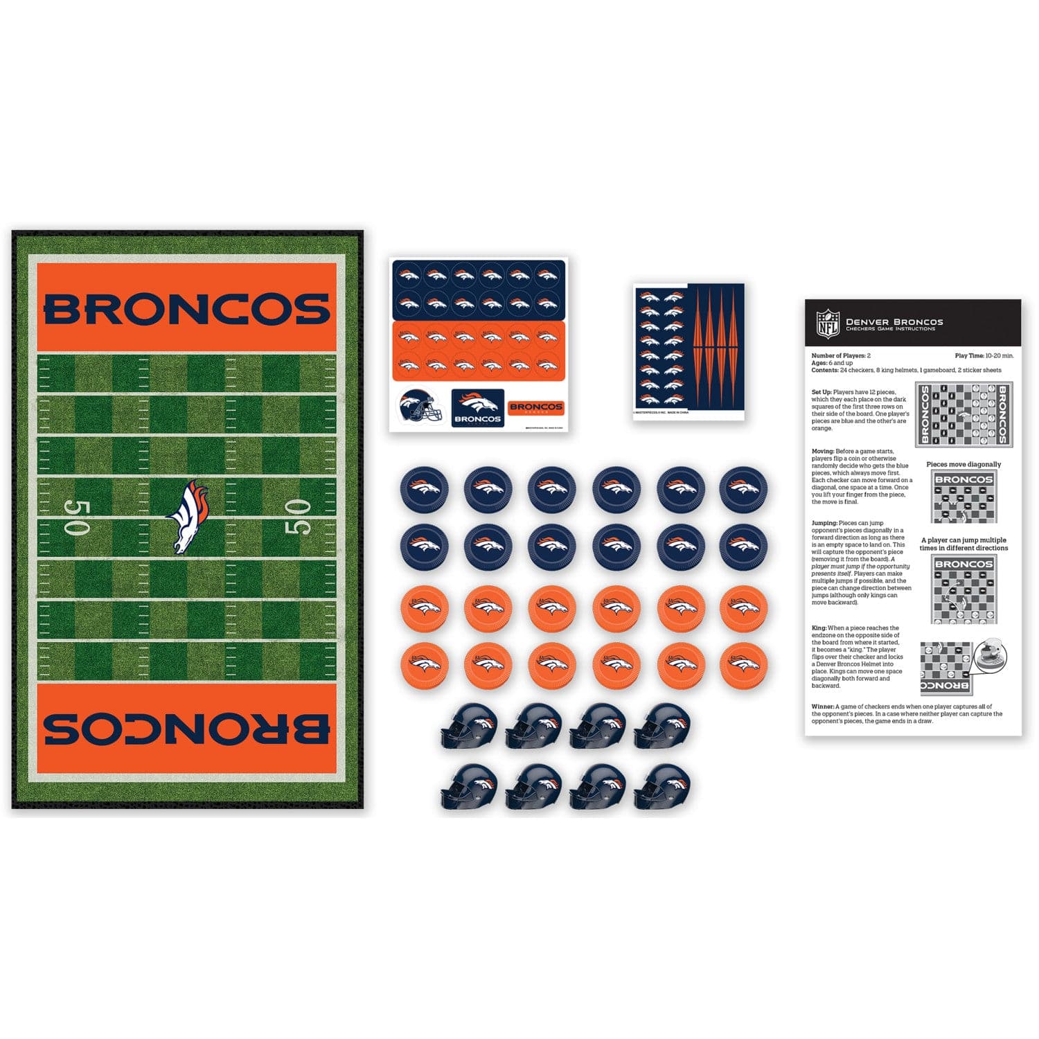 Denver Broncos Checkers Board Game - Image 2