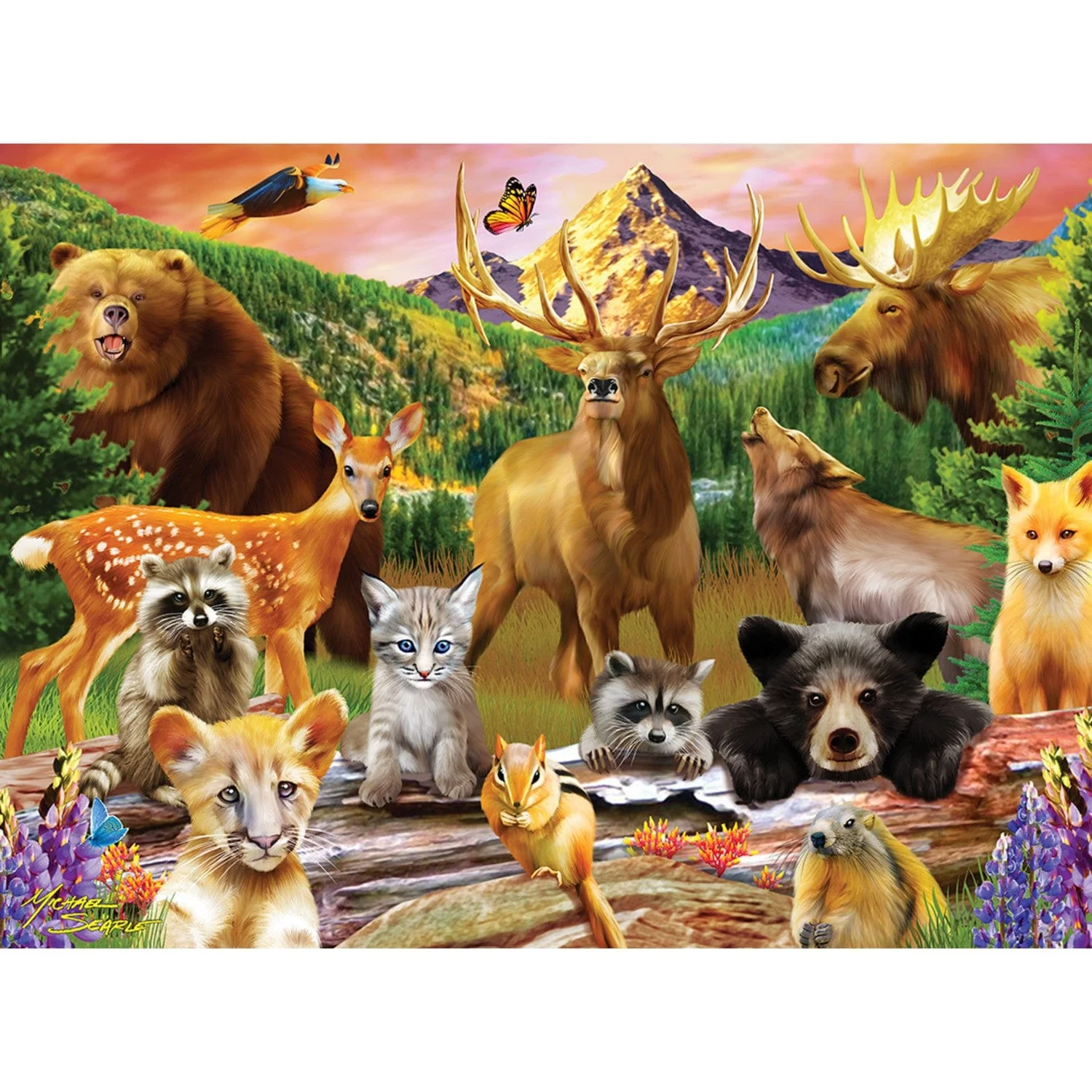 Wildlife of the National Parks - 100 Piece Jigsaw Puzzle - Image 2