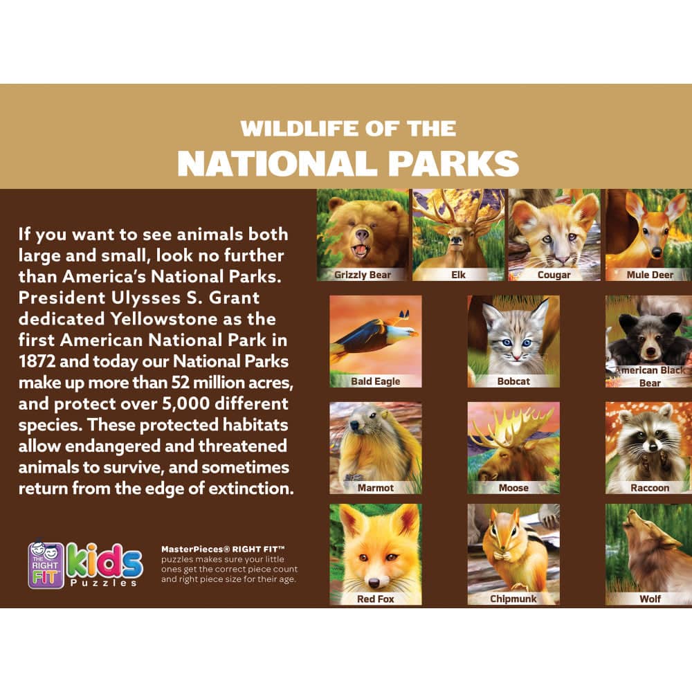 Wildlife of the National Parks - 100 Piece Jigsaw Puzzle - Image 3