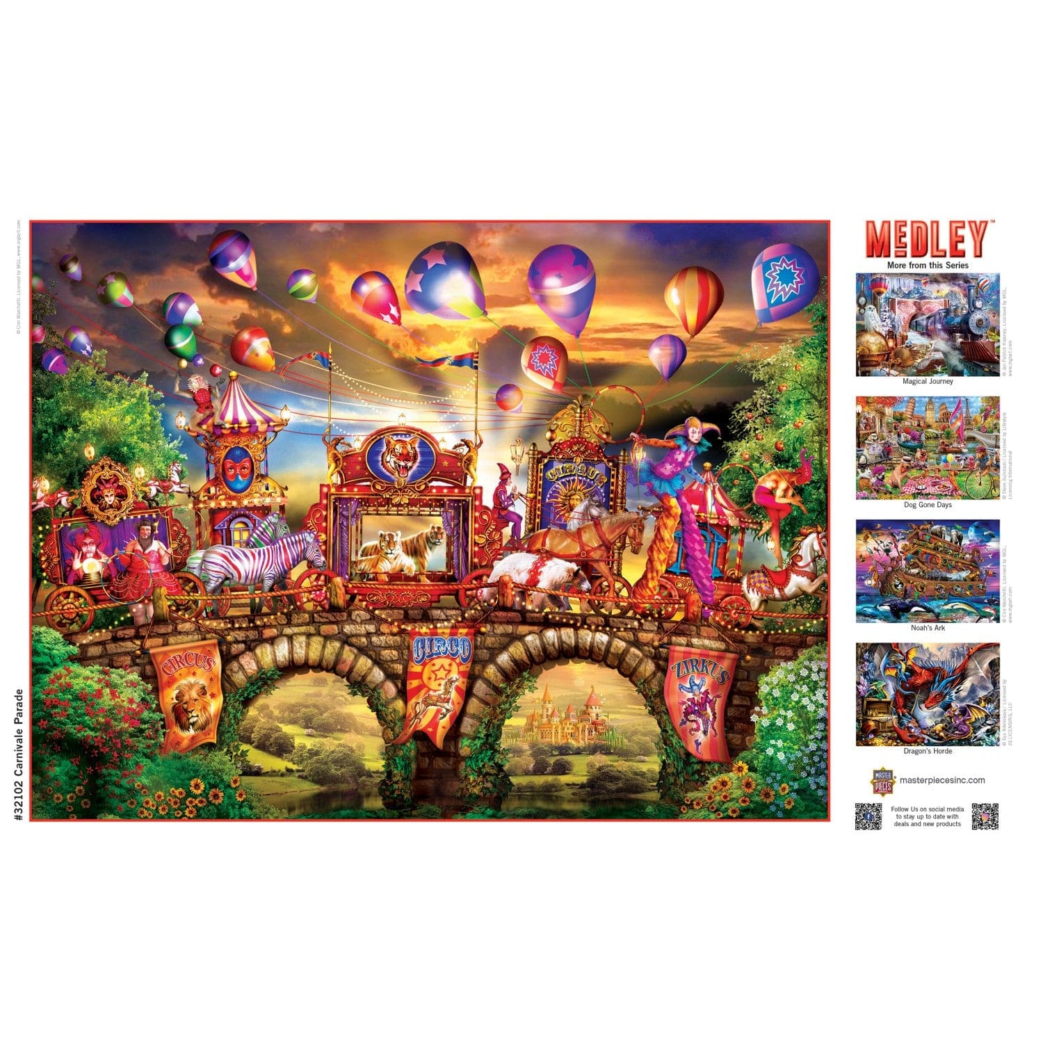 Medley - Carnivale Parade 300 Piece EZ Grip Jigsaw Puzzle - Image 4