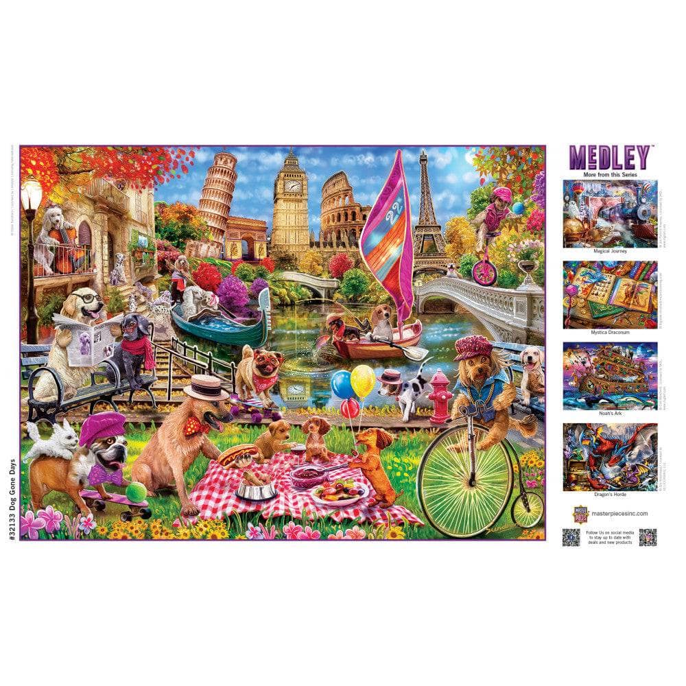 Medley - Dog Gone Days 300 Piece EZ Grip Jigsaw Puzzle - Image 4