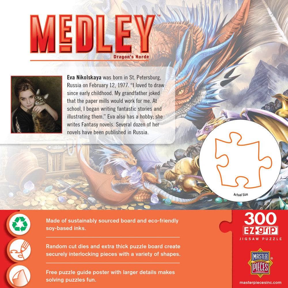 Medley - Dragon's Horde 300 Piece EZ Grip Jigsaw Puzzle - Image 3