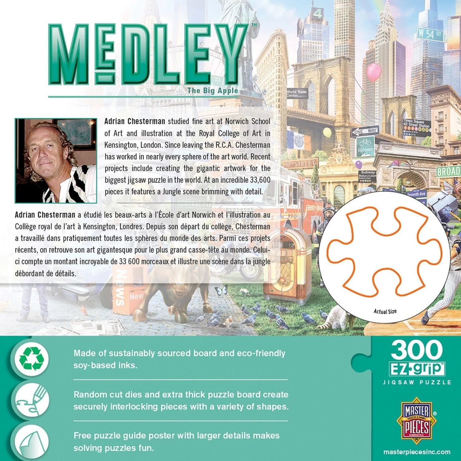 Medley - The Big Apple 300 Piece EZ Grip Jigsaw Puzzle - Image 3
