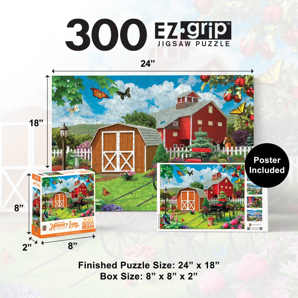 Memory Lane - Barnyard Beauties 300 Piece EZ Grip Jigsaw Puzzle - Image 5
