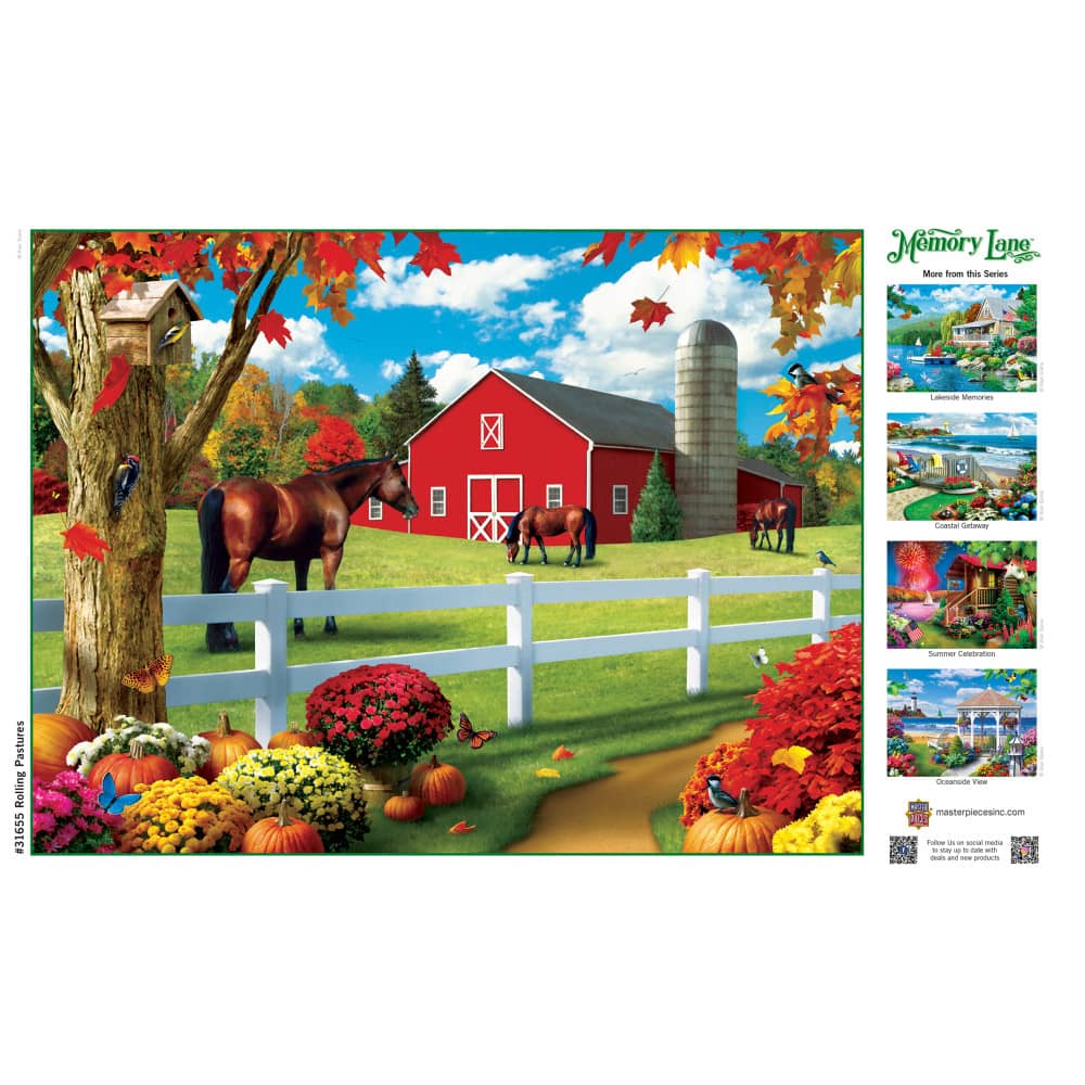 Memory Lane - Rolling Pastures 300 Piece EZ Grip Jigsaw Puzzle - Image 4