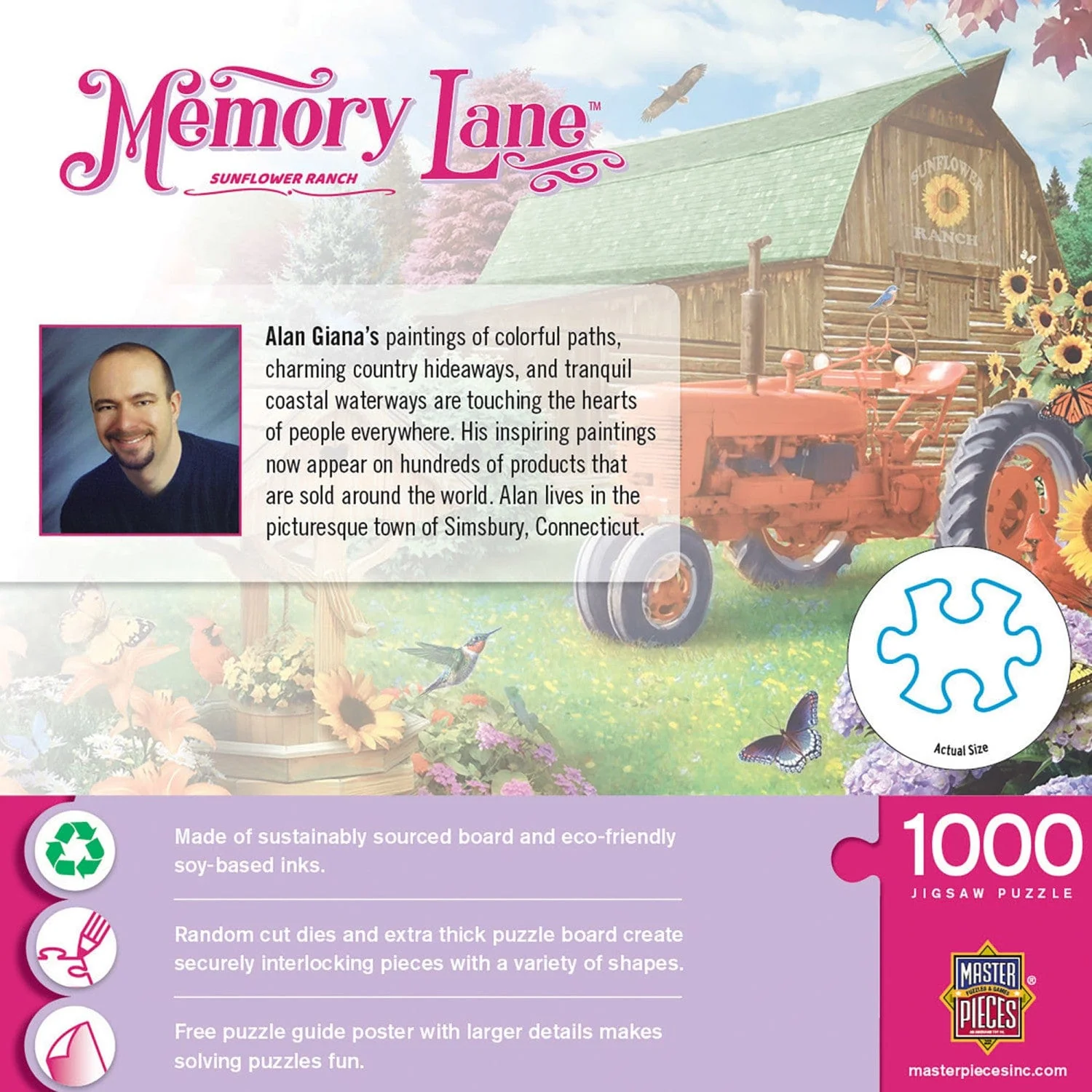 Memory Lane - Sunflower Ranch 1000 Piece Jigsaw Puzzle - Image 3