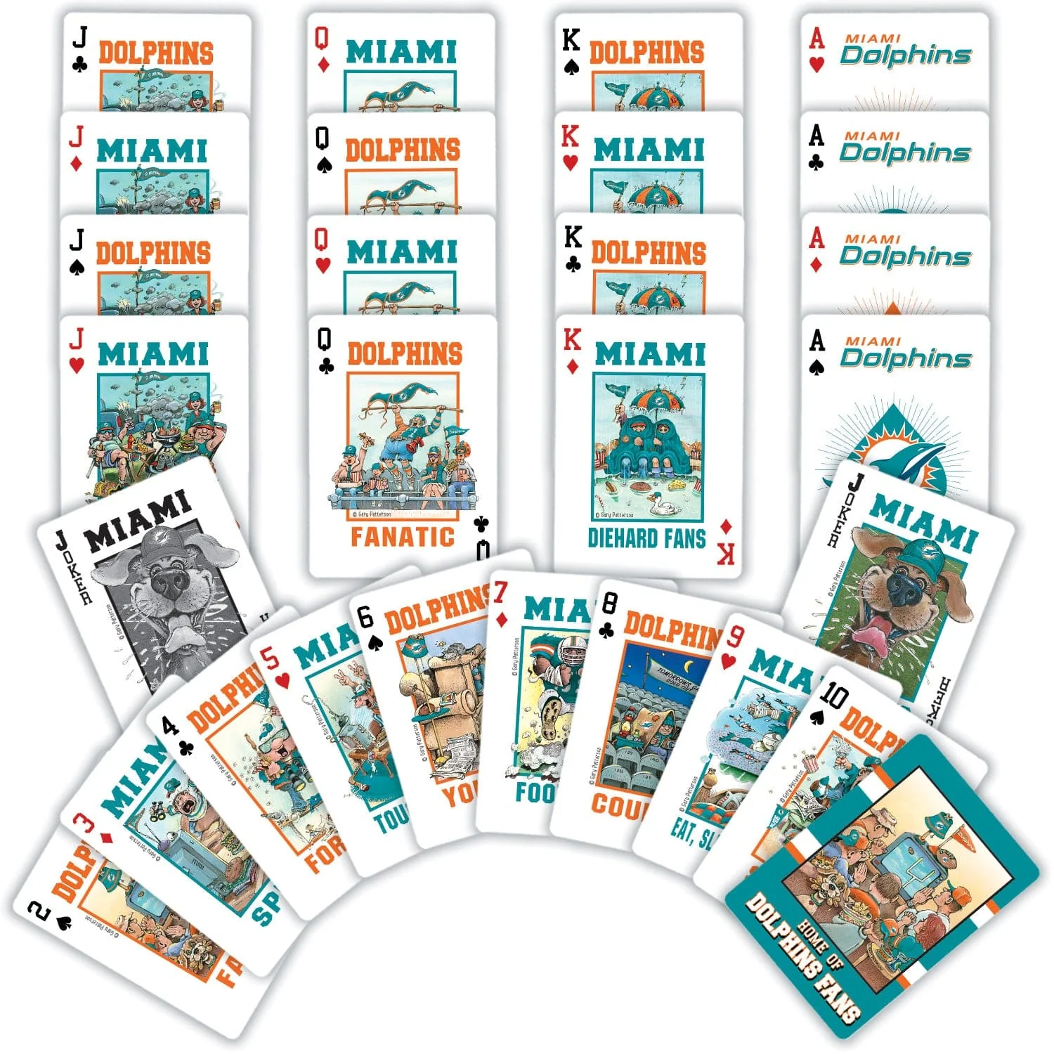 Miami Dolphins Fan Deck Playing Cards - 54 Card Deck - Image 2