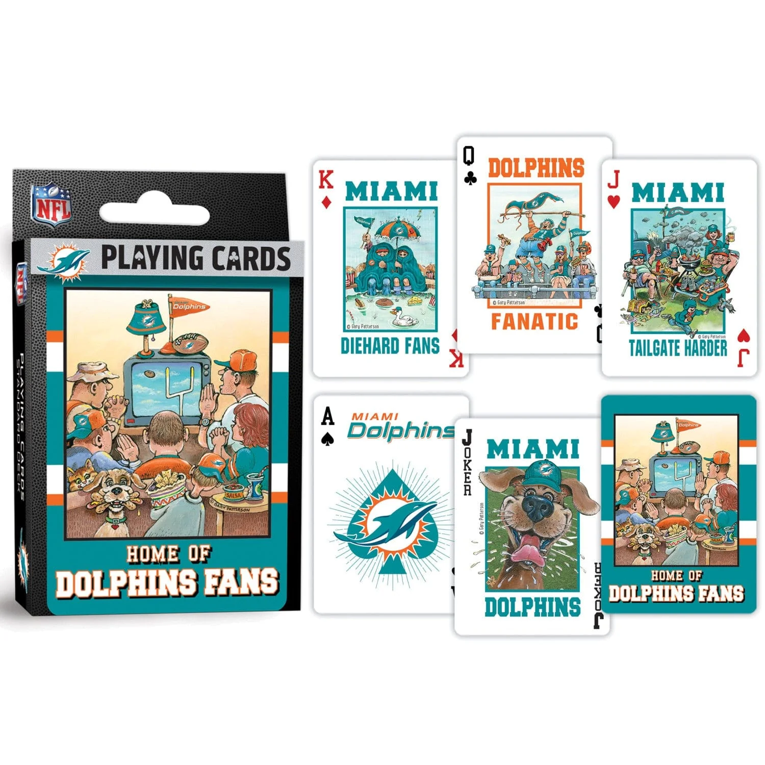Miami Dolphins Fan Deck Playing Cards - 54 Card Deck - Image 3