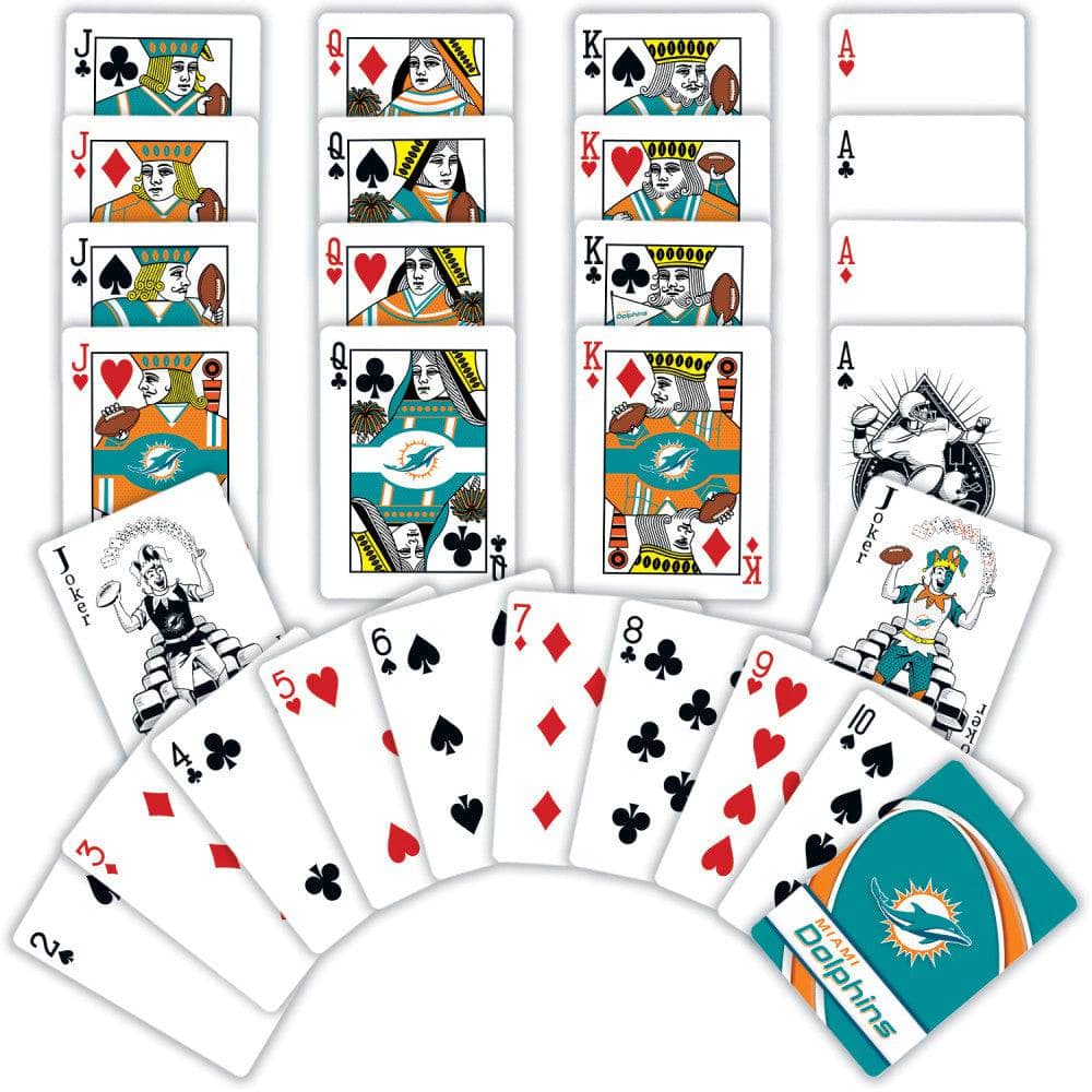 Miami Dolphins Playing Cards - 54 Card Deck - Image 2
