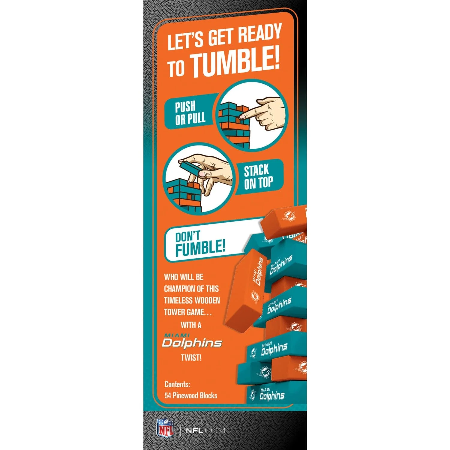 Miami Dolphins Tumble Tower - Image 3