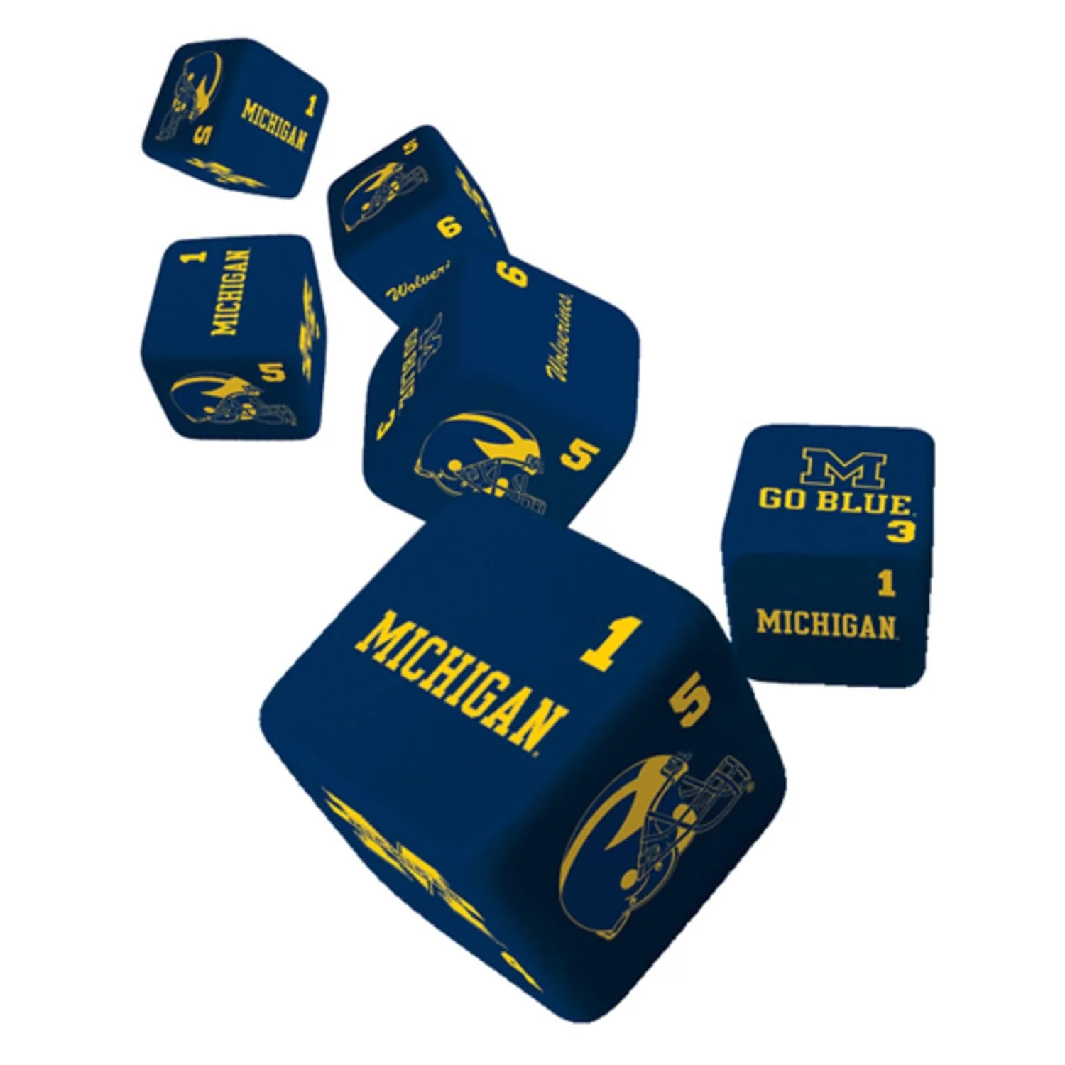 Michigan Wolverines Dice Set - 19mm - Image 2