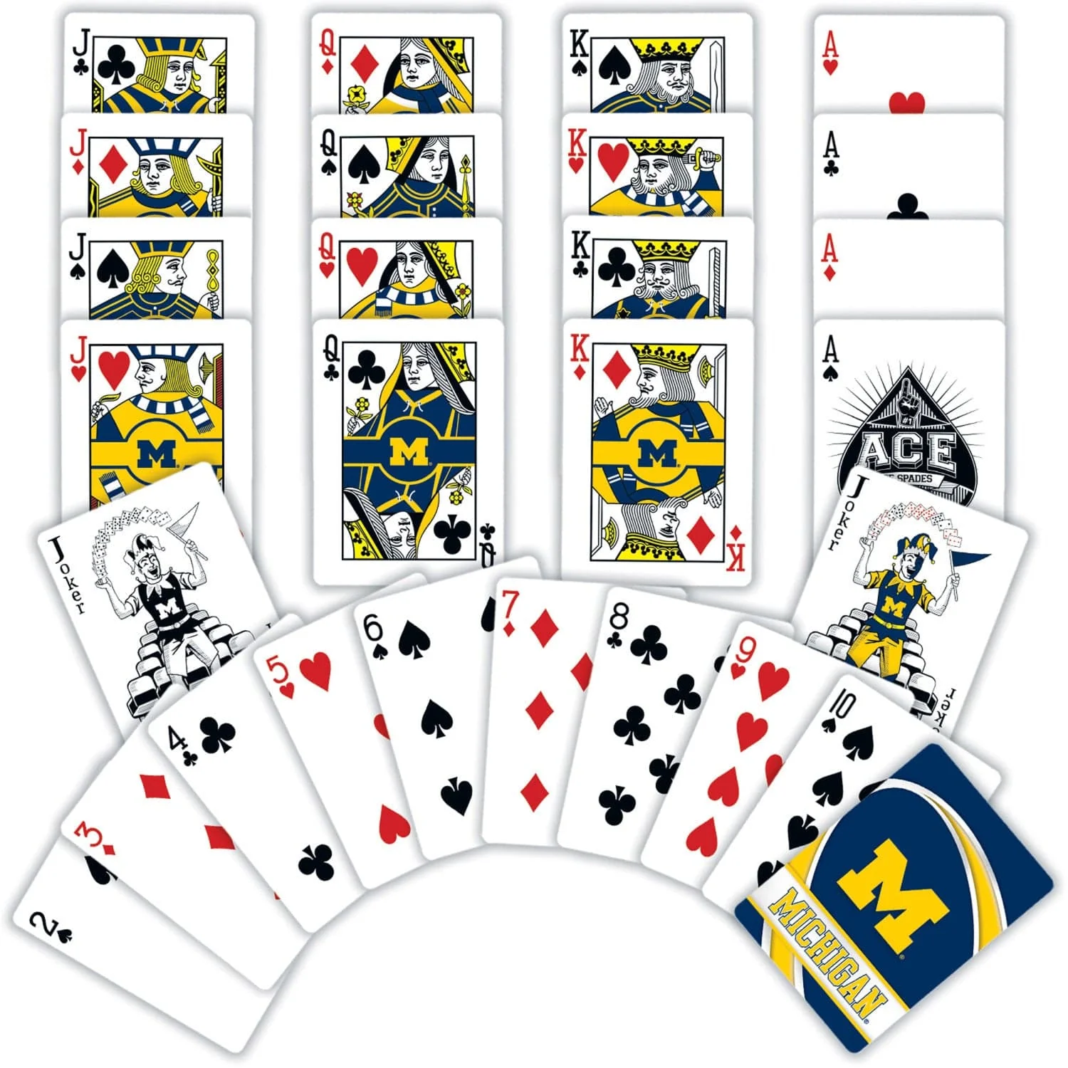 Michigan Wolverines Playing Cards - 54 Card Deck - Image 2