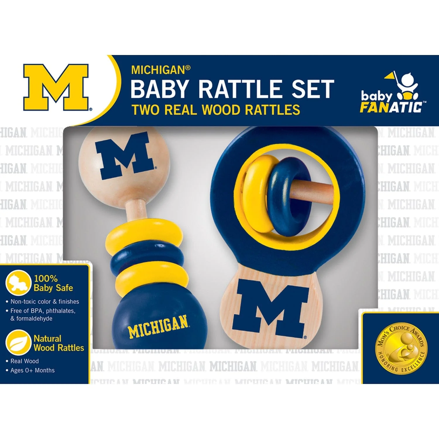 Michigan Wolverines - Baby Rattles 2-Pack - Image 2