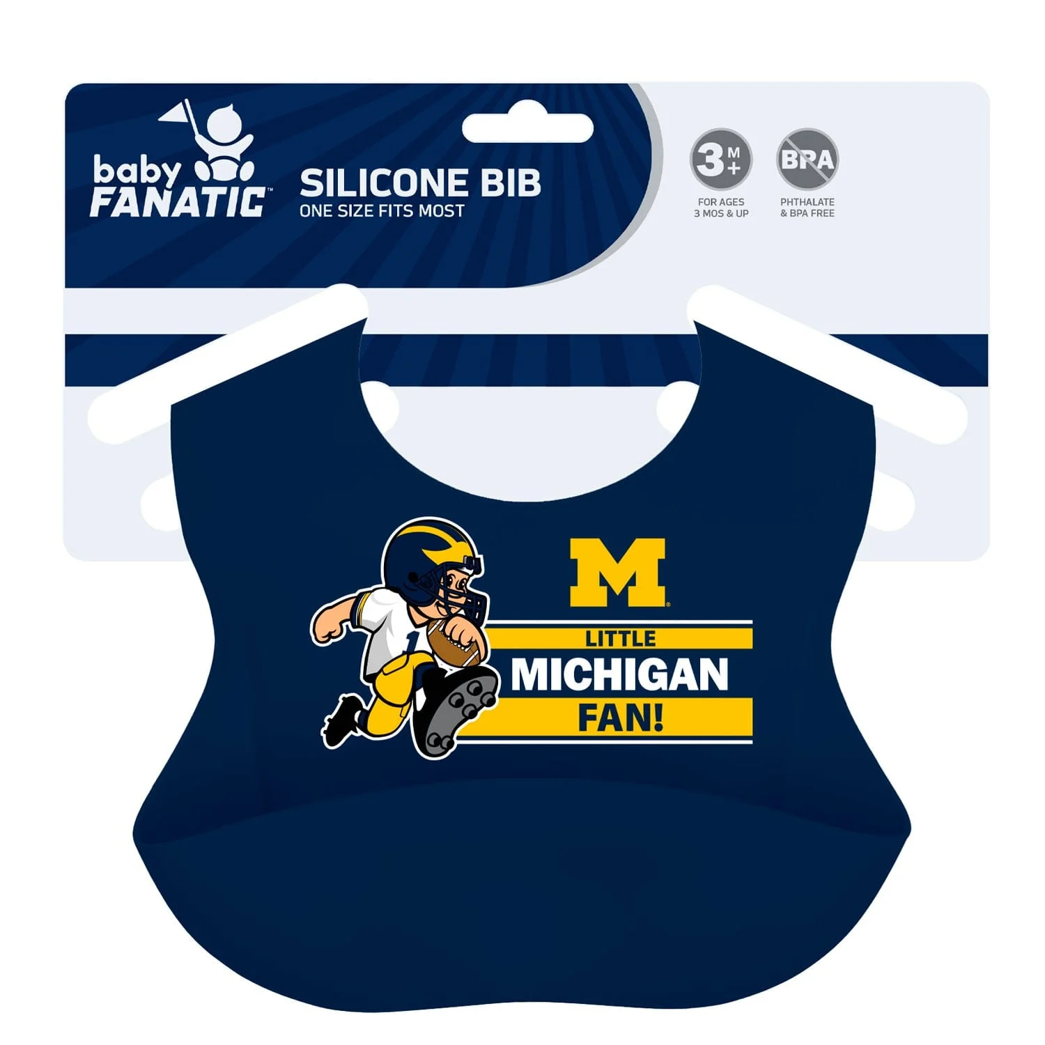Michigan Wolverines - NCAA Silicone Bib - Image 2