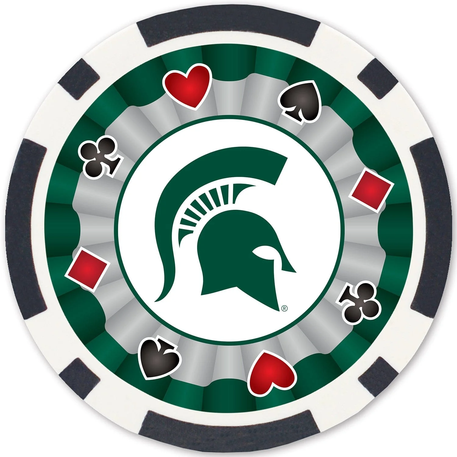 Michigan State Spartans 100 Piece Poker Chips - Image 2