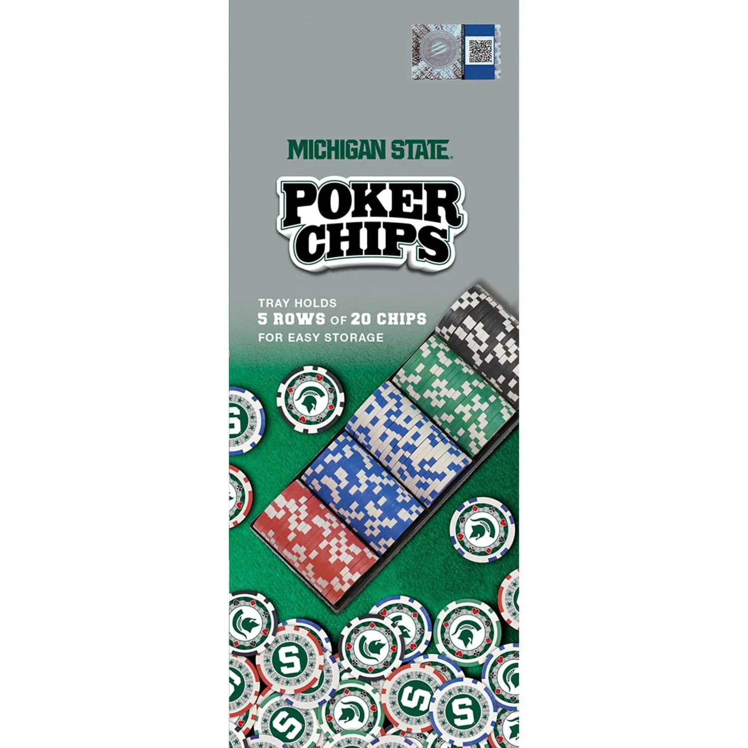 Michigan State Spartans 100 Piece Poker Chips - Image 4
