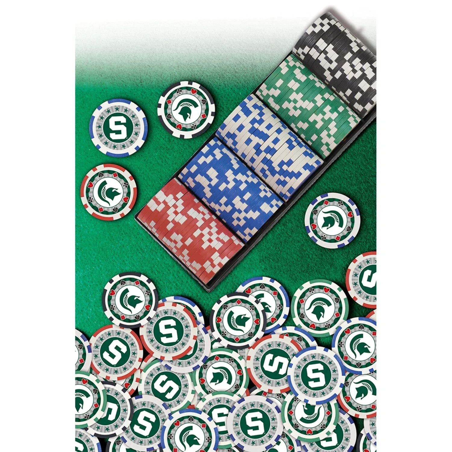 Michigan State Spartans 100 Piece Poker Chips - Image 5
