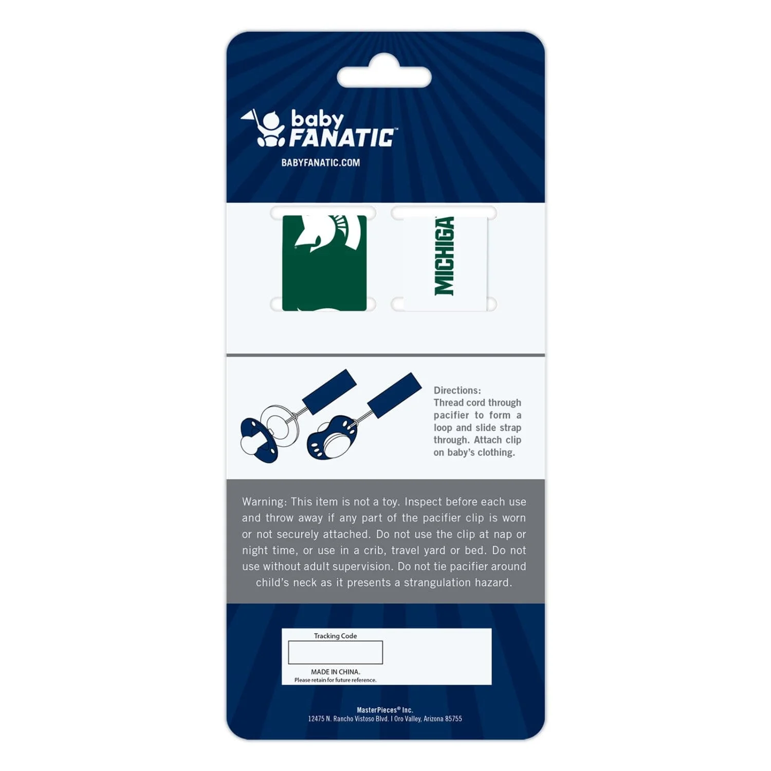 Michigan State Spartans - Pacifier Clip 2-Pack - Image 3