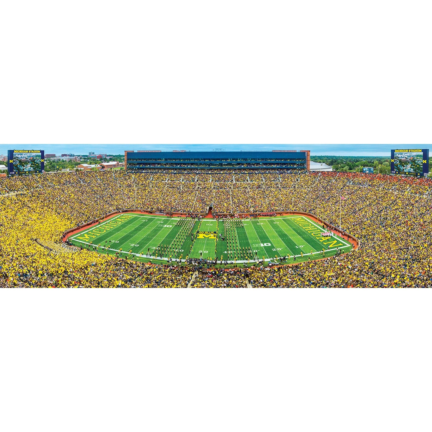Michigan Wolverines - 1000 Piece Panoramic Jigsaw Puzzle - Center View - Image 2