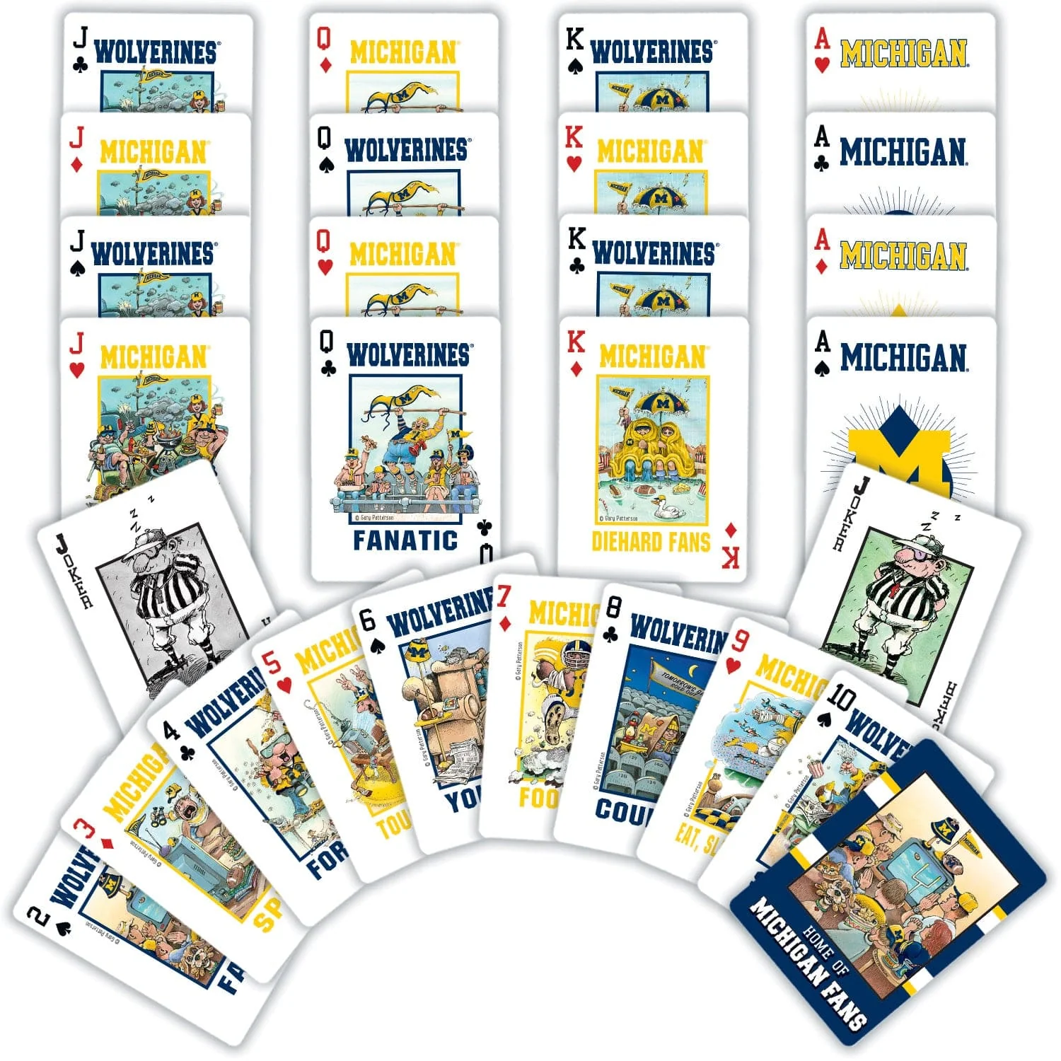 Michigan Wolverines Fan Deck Playing Cards - 54 Card Deck - Image 2