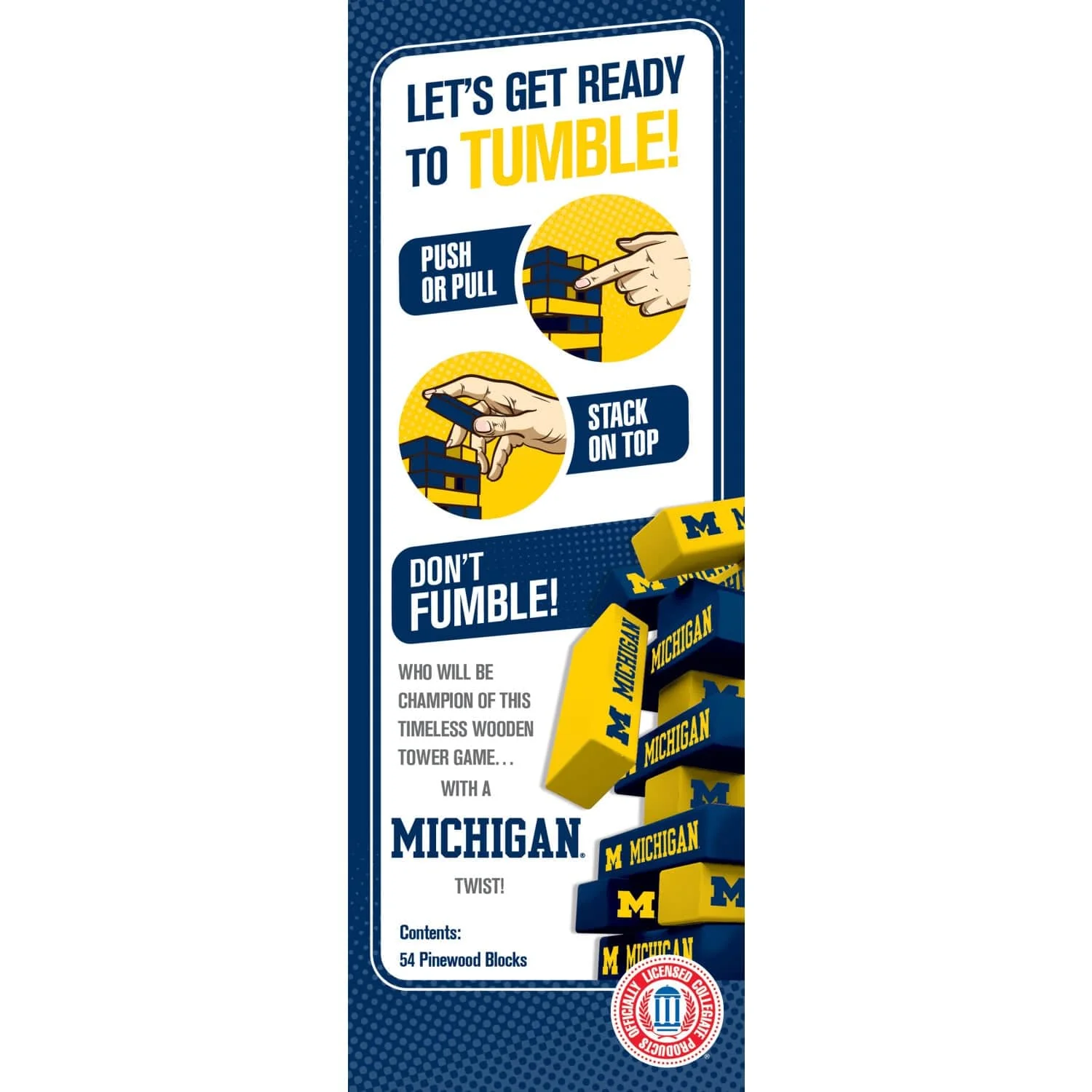 Michigan Wolverines Tumble Tower - Image 3