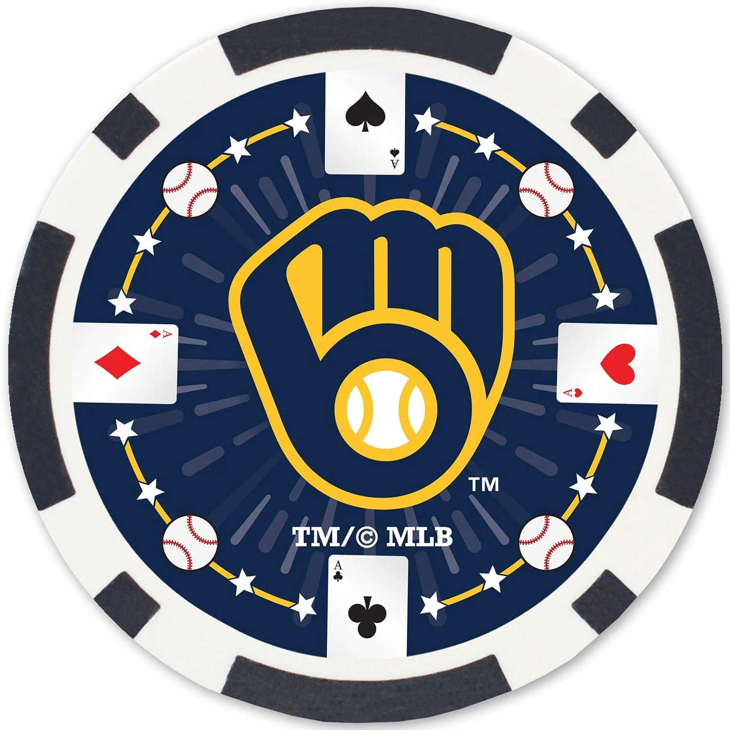 Milwaukee Brewers 100 Piece Poker Chips - Image 3