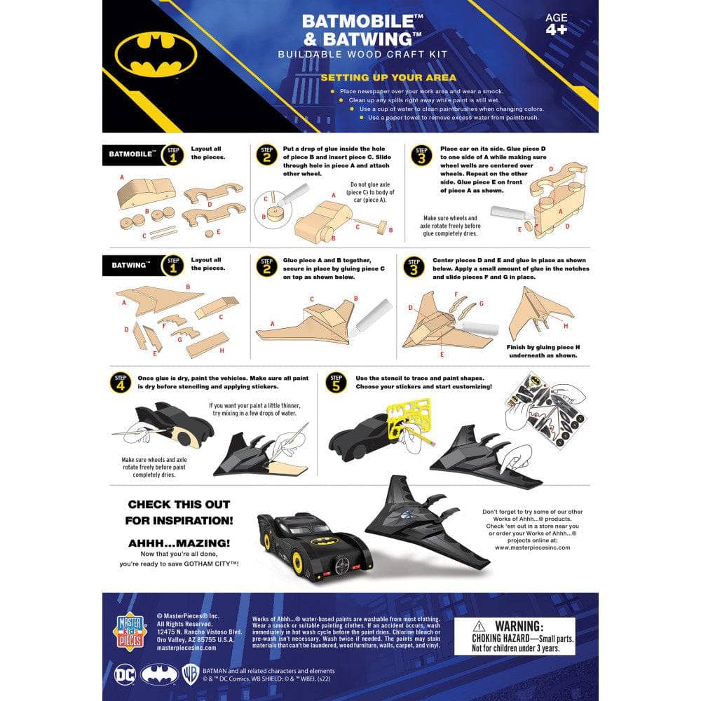 Batman - Batmobile & Batwing Wood Craft Kit - Image 4
