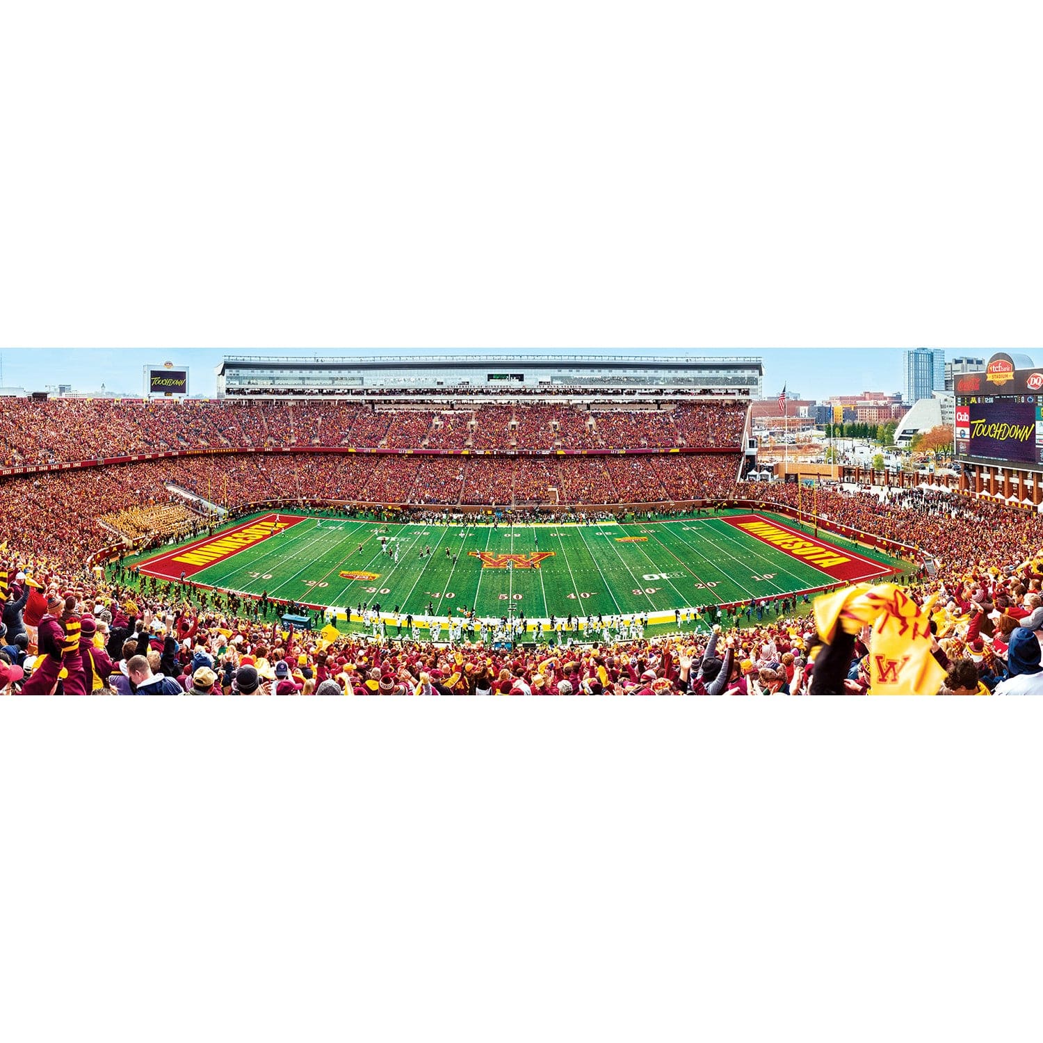 Minnesota Golden Gophers - 1000 Piece Panoramic Jigsaw Puzzle - Daytime - Image 2