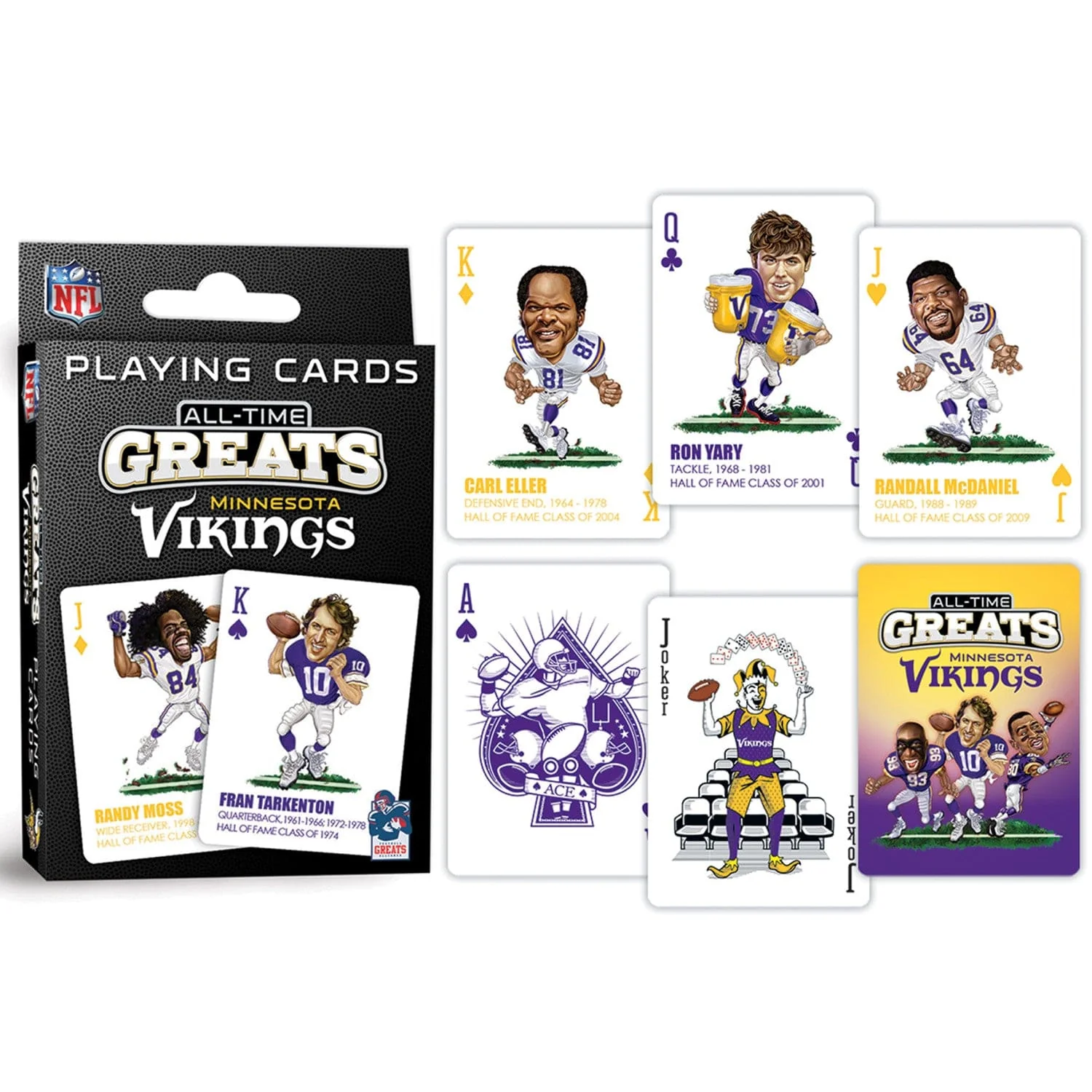 Minnesota Vikings All-Time Greats Playing Cards - 54 Card Deck - Image 3
