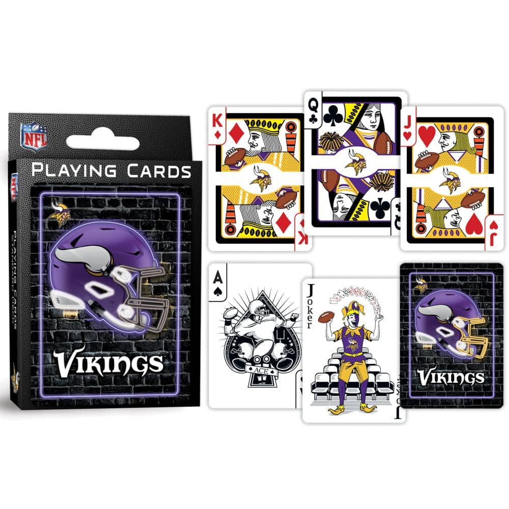 Minnesota Vikings Neon-Styled Playing Cards - 54 Card Deck - Image 3