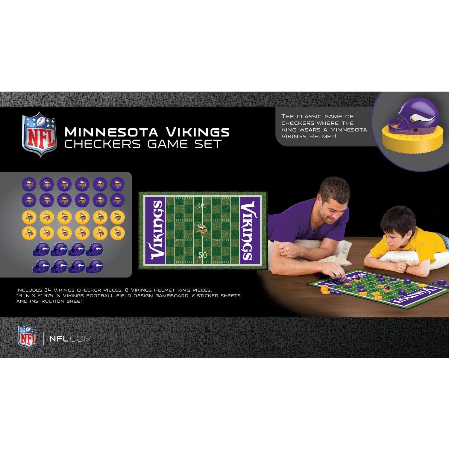 Minnesota Vikings Checkers Board Game - Image 3